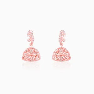 Rose Gold Ajmer Jhumki Earrings