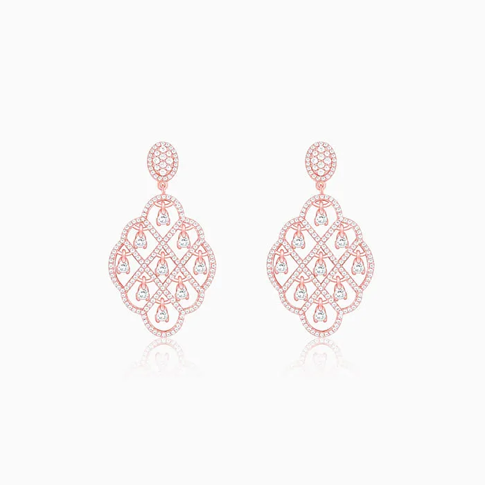 Rose Gold Bask In The Beauty Earrings
