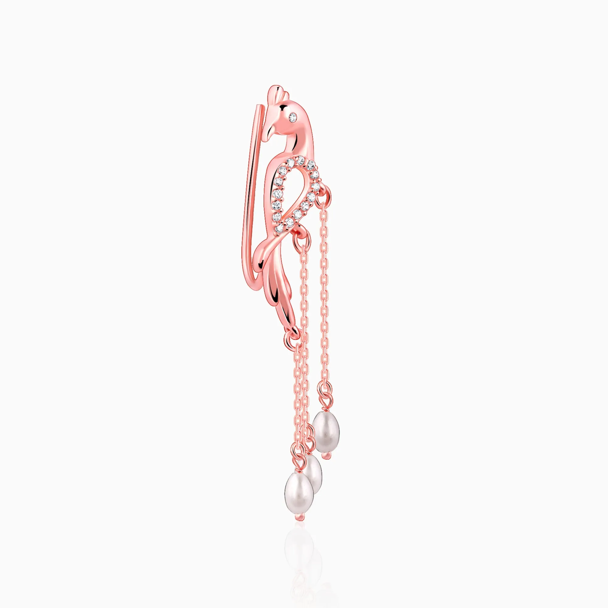 Rose Gold Beautiful Mor Climber Earrings