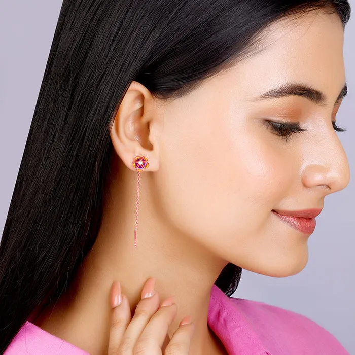 Rose Gold Bell Mallow Earrings