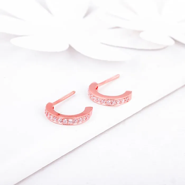 Rose Gold Bliss Hoop Earrings