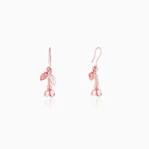 Rose Gold Blooming Brahma Earrings