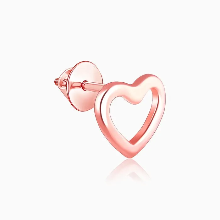 Rose Gold Charming Love Studs