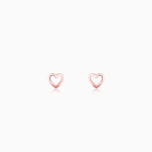 Rose Gold Charming Love Studs