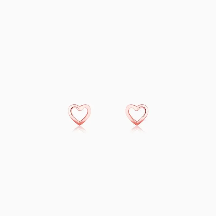 Rose Gold Charming Love Studs