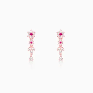 Rose Gold Classic Floral Earrings
