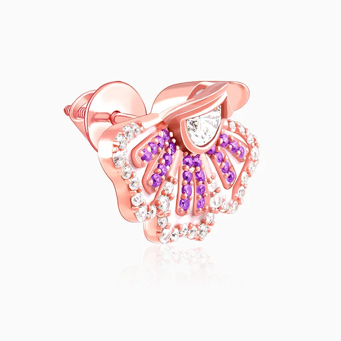 Rose Gold Crowning Eyebright Earrings