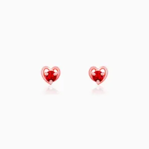 Rose Gold Cute Love Studs