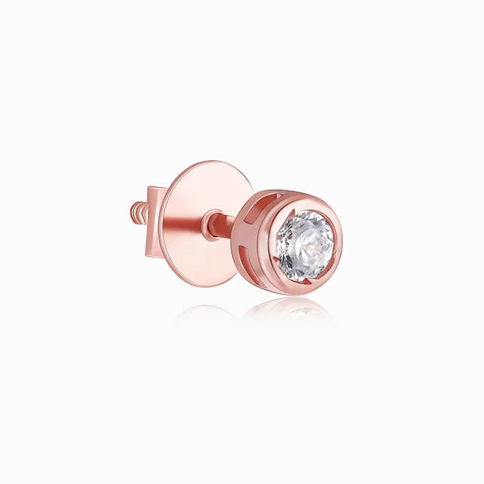 Rose Gold Dreamy Crush Dainty Stud Earrings