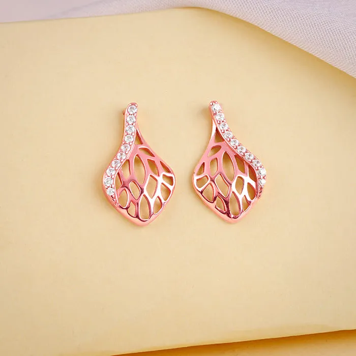 Rose Gold Elegant Filigree Earrings