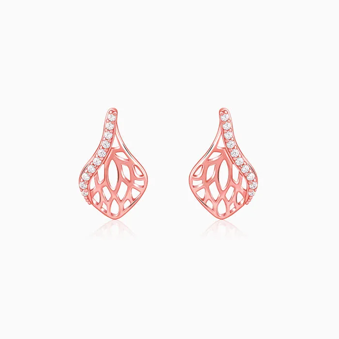 Rose Gold Elegant Filigree Earrings