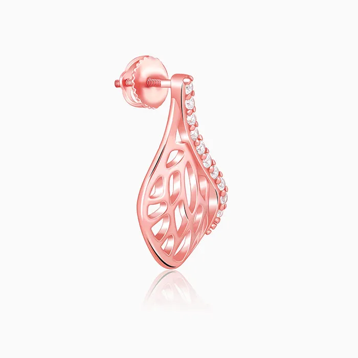 Rose Gold Elegant Filigree Earrings
