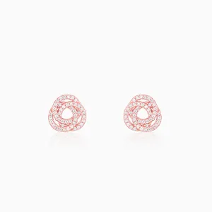 Rose Gold Embrace Stud Earrings