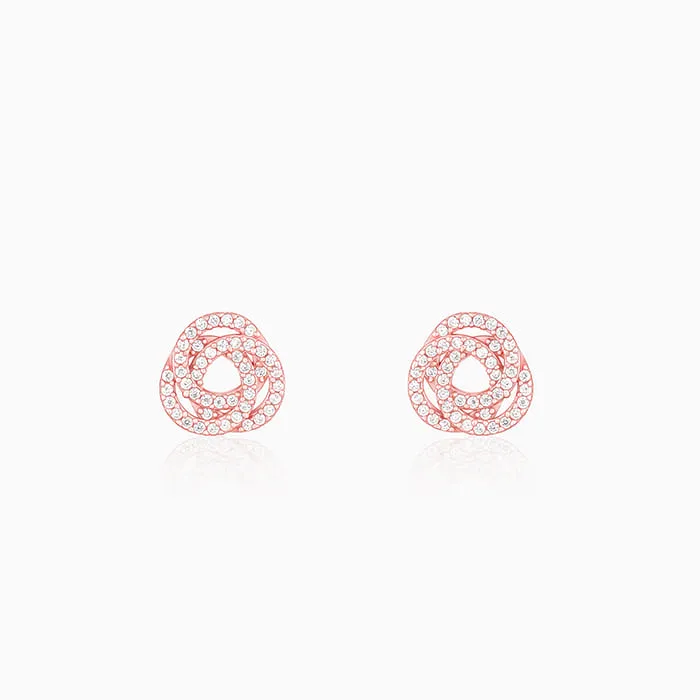 Rose Gold Embrace Stud Earrings