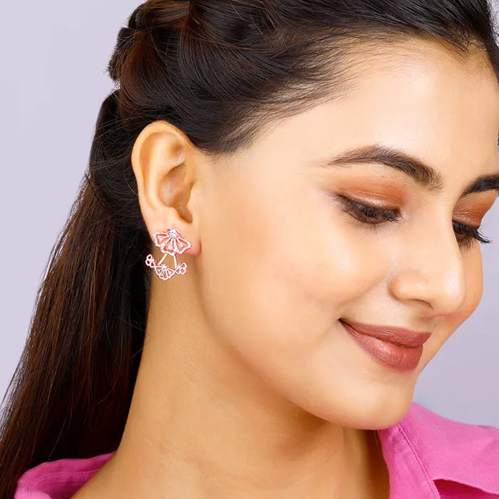 Rose Gold Eyebright Convertible Earrings