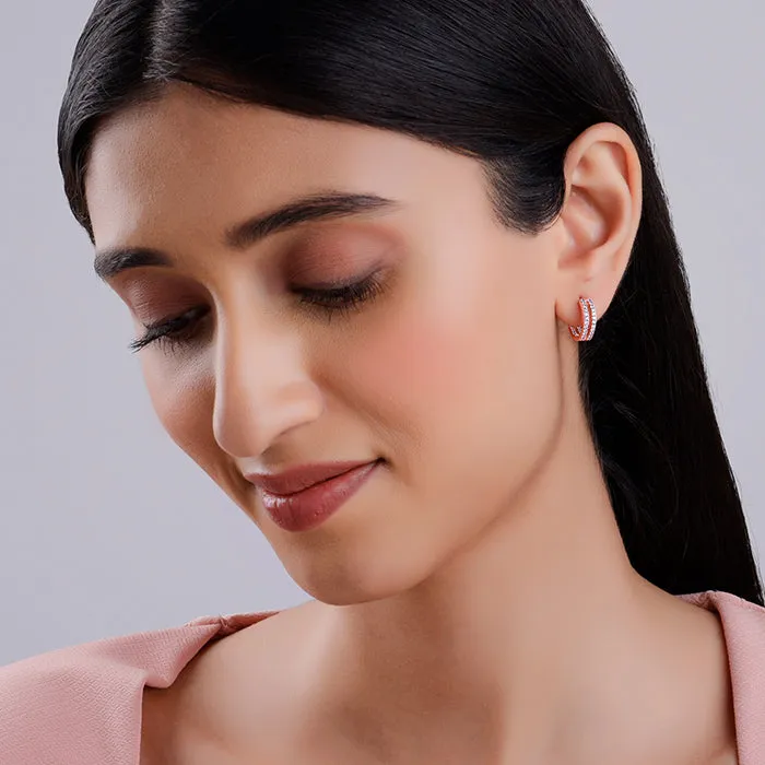 Rose Gold Flaunted Hoop Earrings