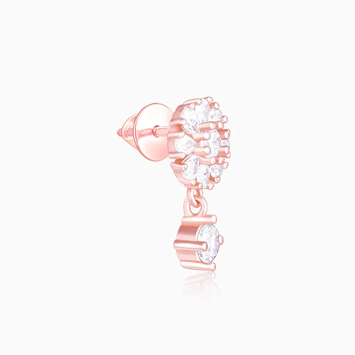 Rose Gold Floral Earrings