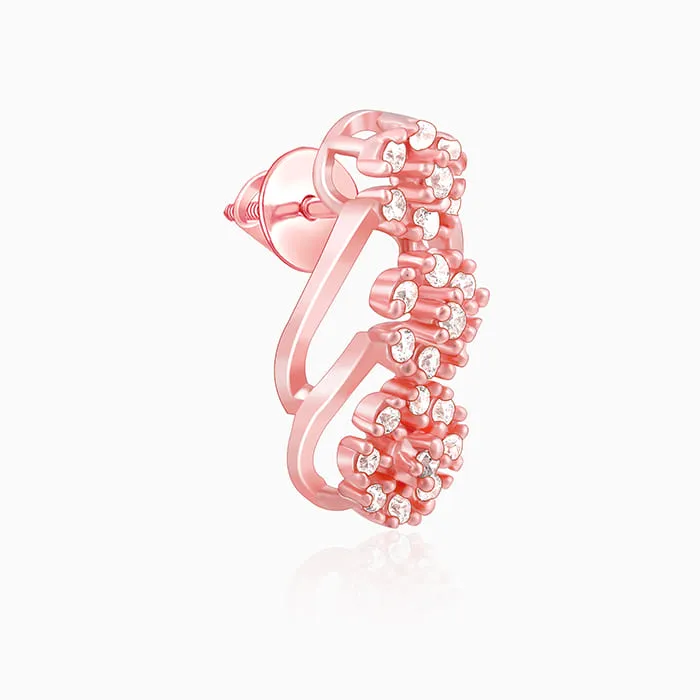 Rose Gold Floral Edifice Earrings