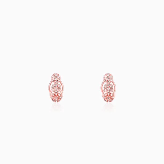 Rose Gold Floral Edifice Earrings