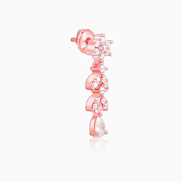 Rose Gold Floral Splurge Earrings