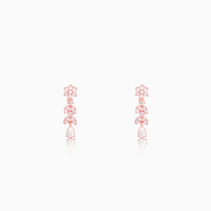 Rose Gold Floral Splurge Earrings