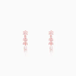 Rose Gold Floral Splurge Earrings