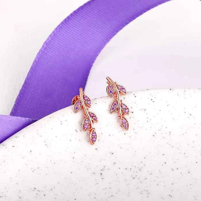 Rose Gold French Beauty Earrings