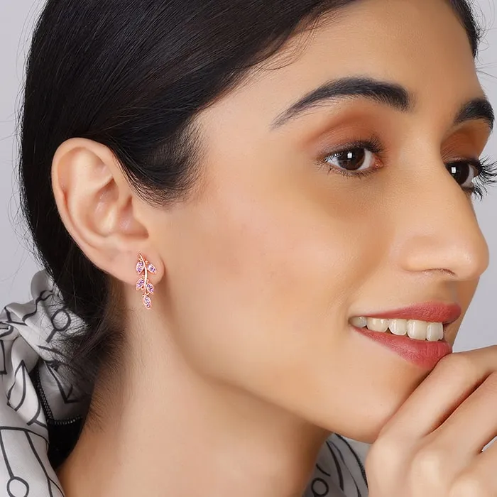 Rose Gold French Beauty Earrings