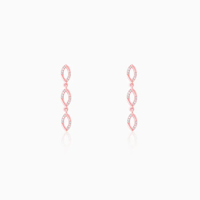 Rose Gold Glamourous Ovella Earrings