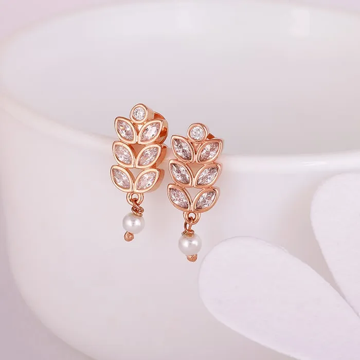 Rose Gold Gleam of Glamour Earrings