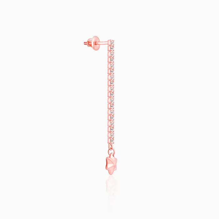 Rose Gold Guiding Star Drop Earrings