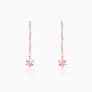 Rose Gold Guiding Star Drop Earrings