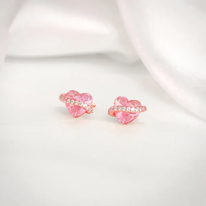 Rose Gold Heartlet Glow Studs