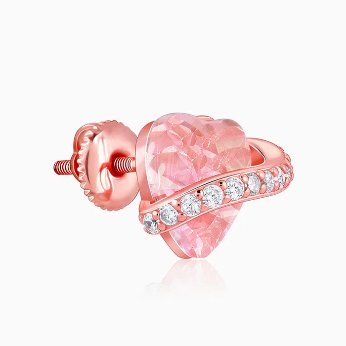 Rose Gold Heartlet Glow Studs