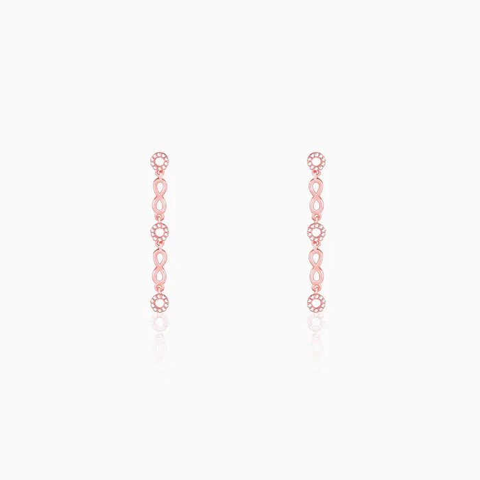 Rose Gold Infinite Connections Earrings