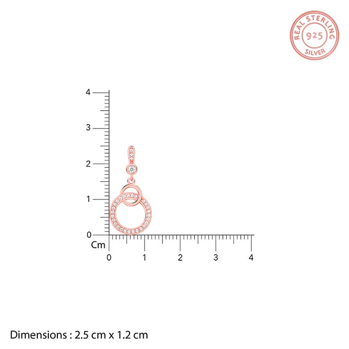 Rose Gold Locked in Love Dangler Earrings
