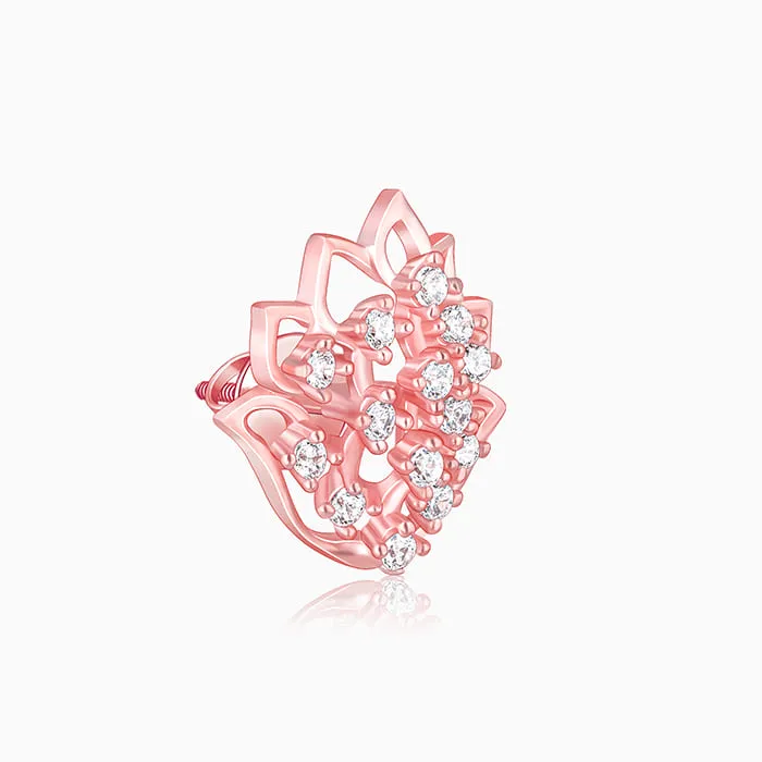 Rose Gold Lotus Radiance Earrings