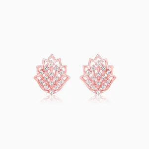 Rose Gold Lotus Radiance Earrings