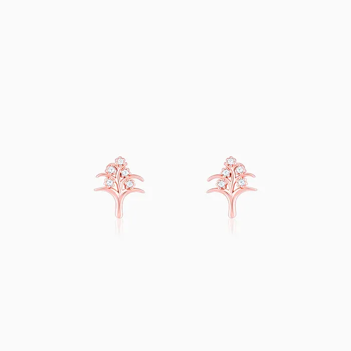 Rose Gold Neem Tree Earrings