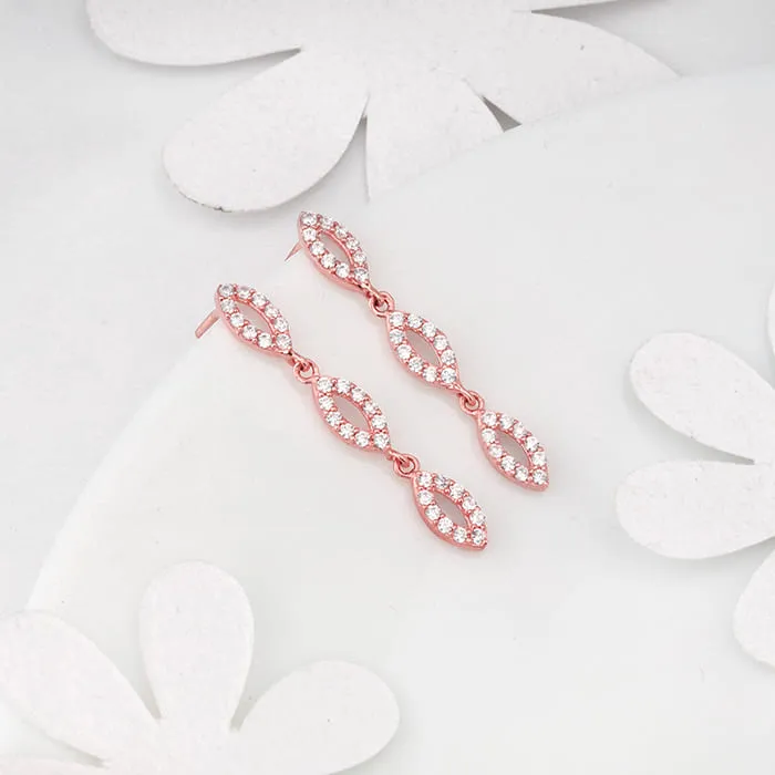 Rose Gold Opulent Oval Earrings