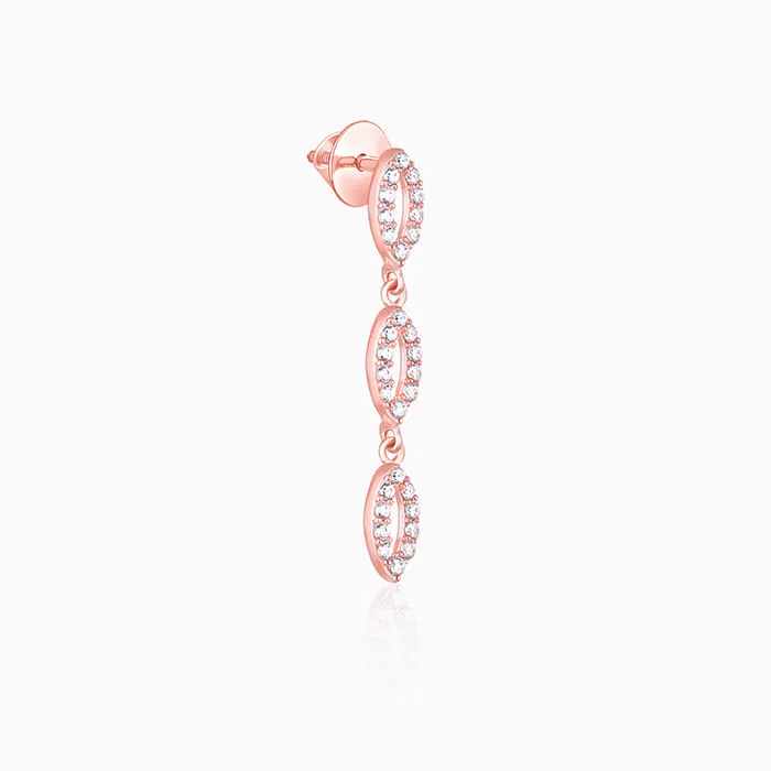 Rose Gold Opulent Oval Earrings