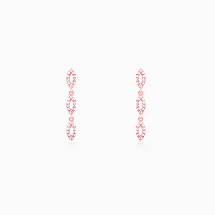 Rose Gold Opulent Oval Earrings