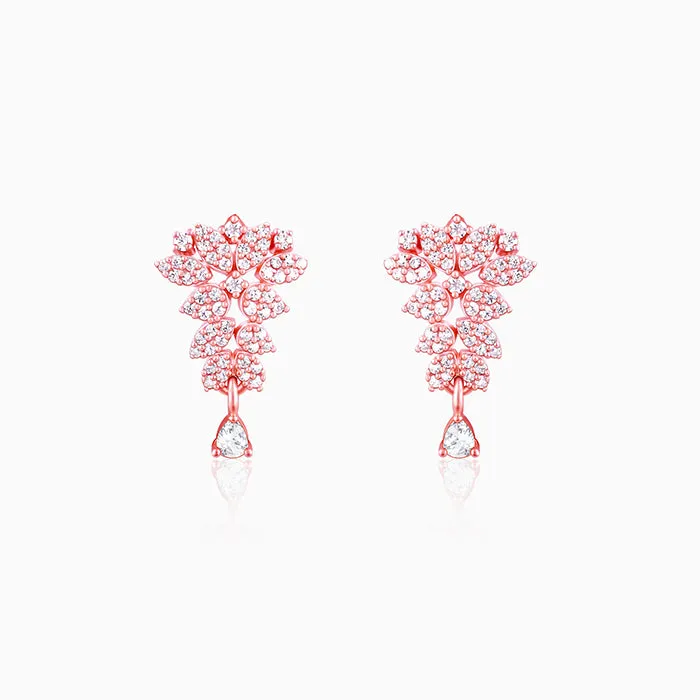 Rose Gold Party Wear Earrings