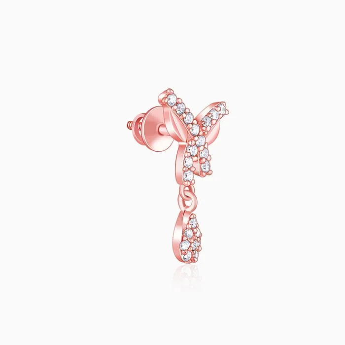 Rose Gold  Pear Drops Earrings