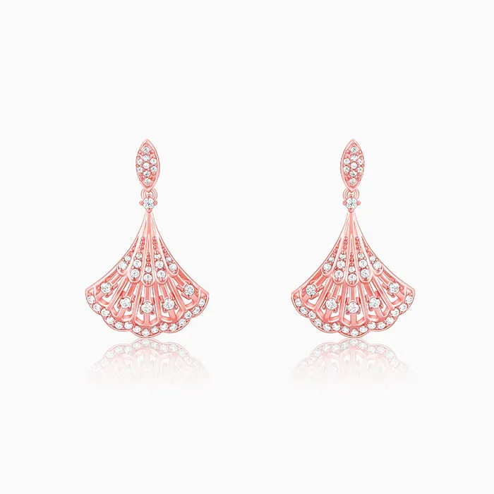 Rose Gold Seashell Earrings