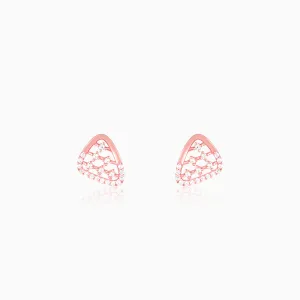 Rose Gold Set-Square Earrings