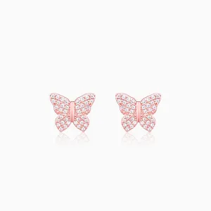 Rose Gold Skipper Butterfly Earrings
