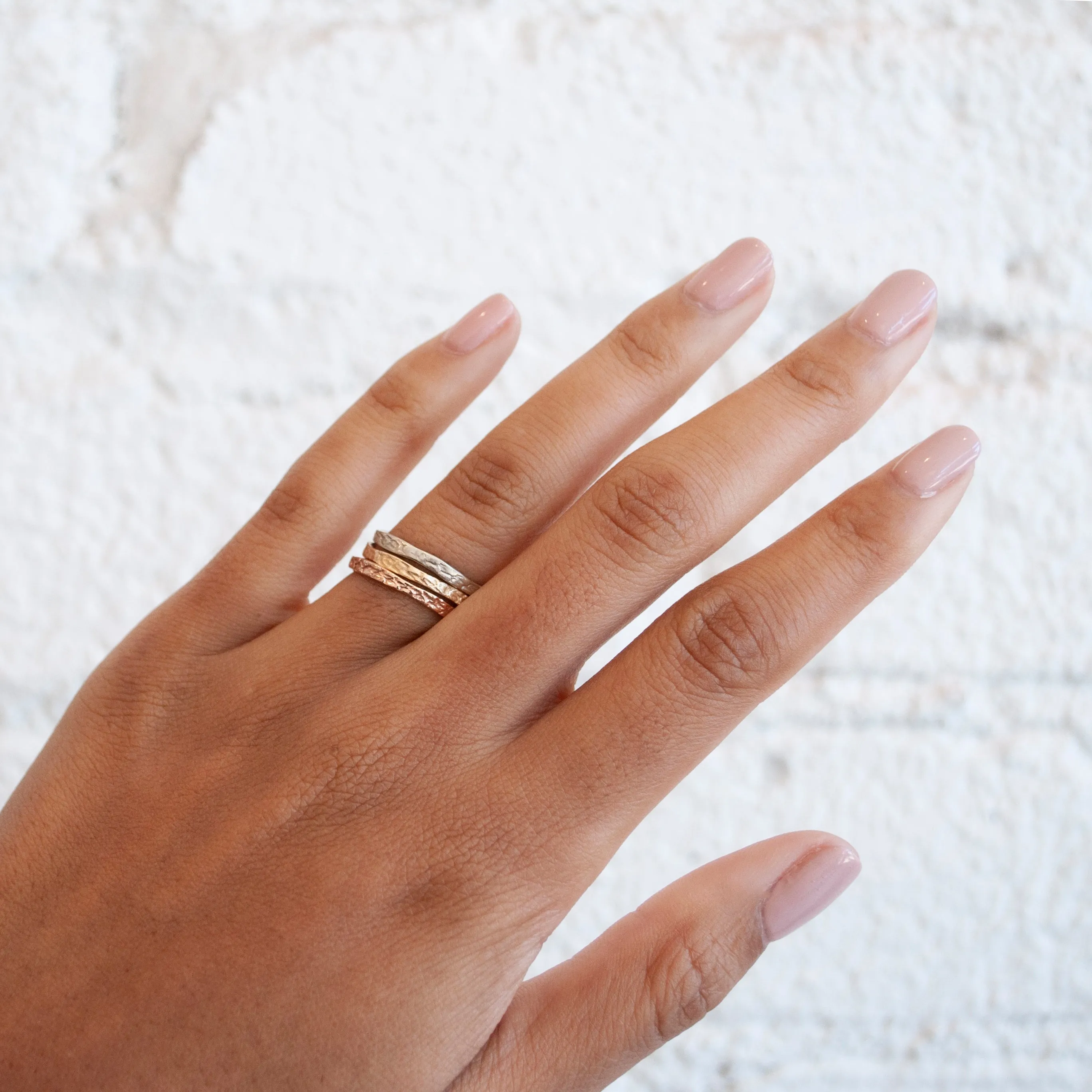Rose Gold Snakeskin Stacking Band