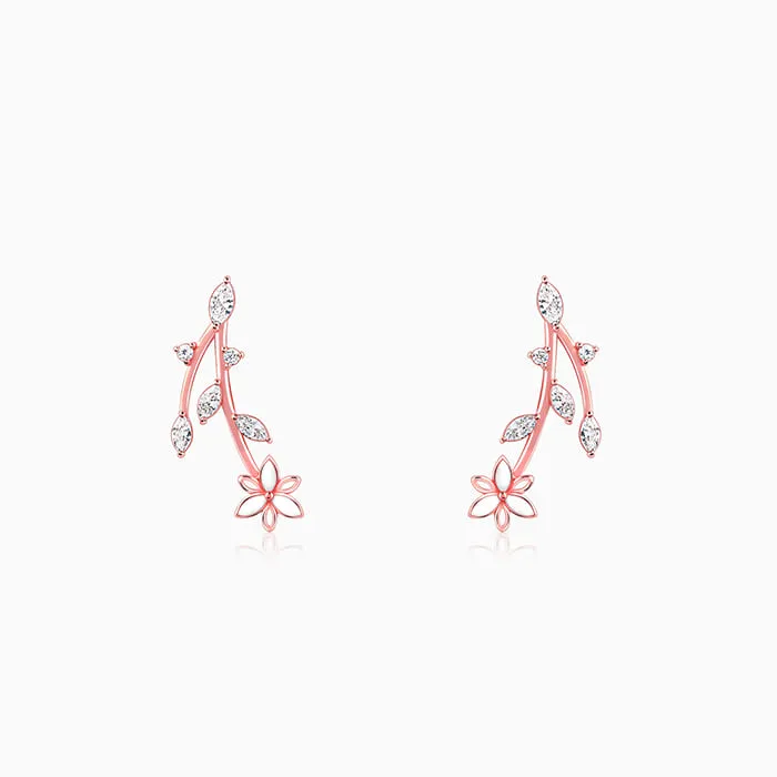 Rose Gold Trillium Treasures Earrings