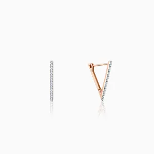 Rose Gold Trinity Diamond Studs